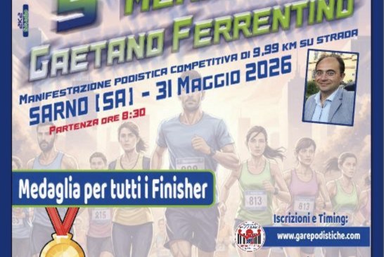 5° MEMORIAL GAETANO FERRENTINO – 31 MAGGIO 2026